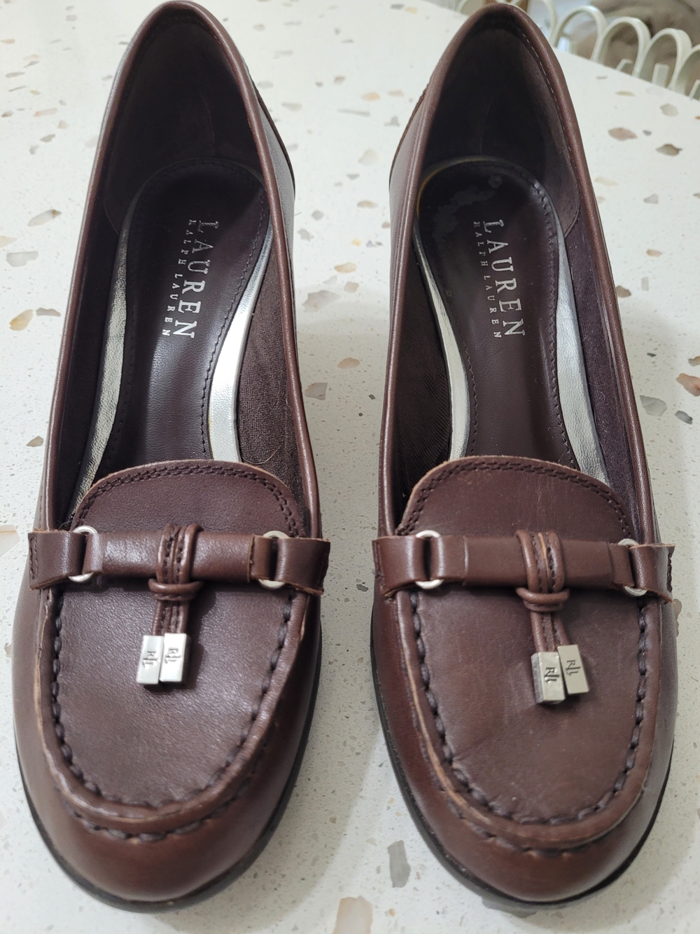 LAUREN Ralph Lauren Brown Leather Women's Loafers